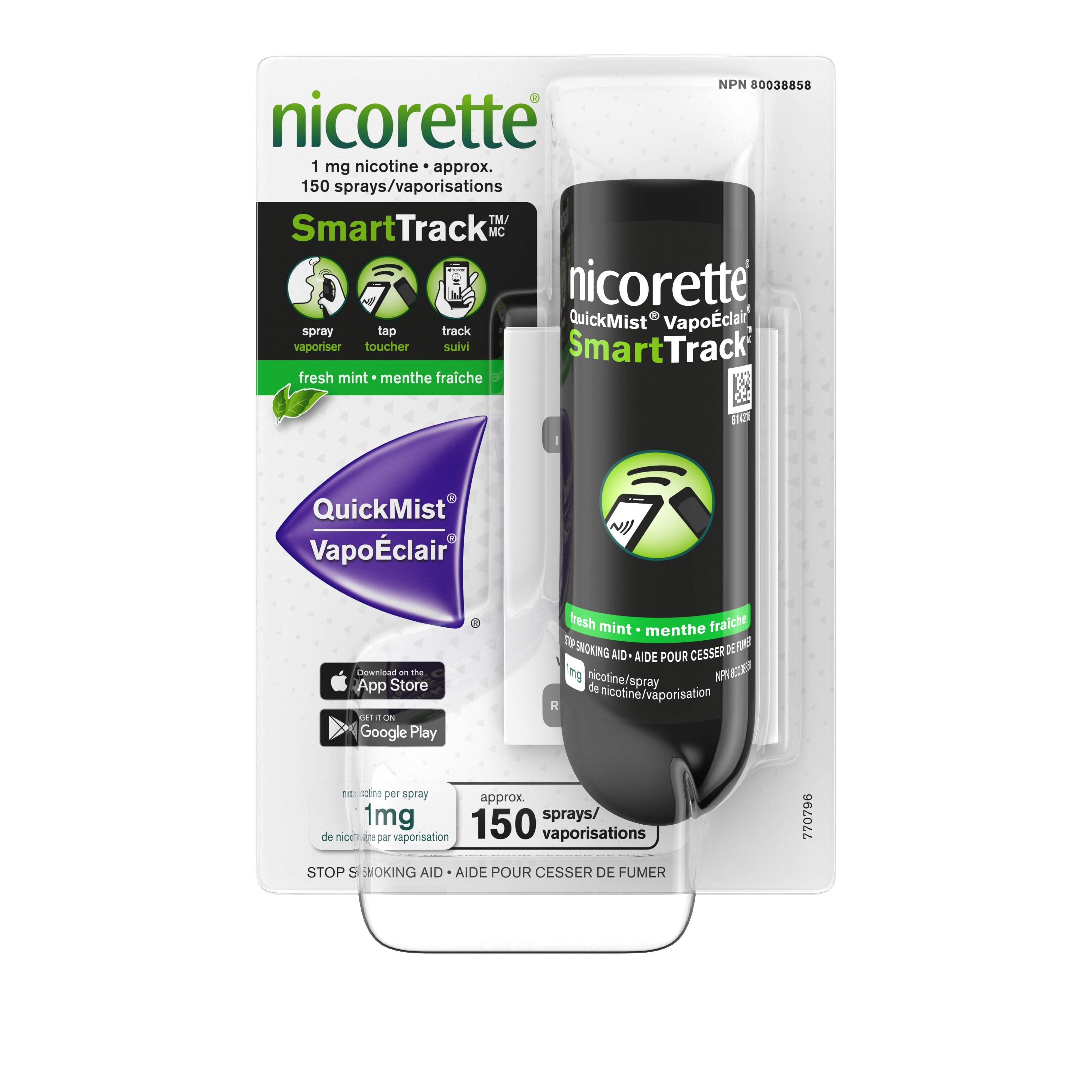 Nicorette Quick Mist Spray Triple Pack 3x150 Doses (Quit Smoking